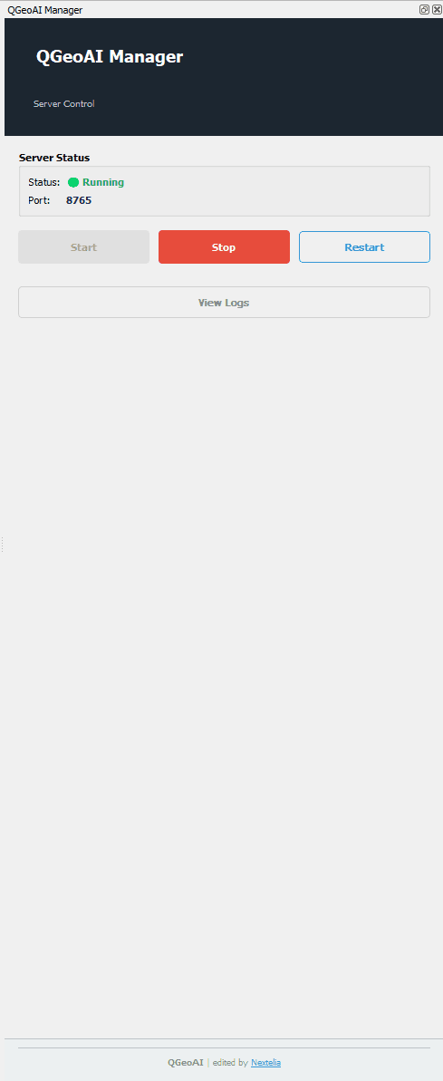 QGeoAI Manager UI