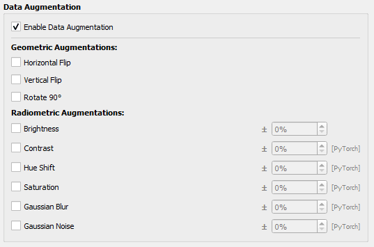 QGeoAI QModel Trainer augmentation configuration