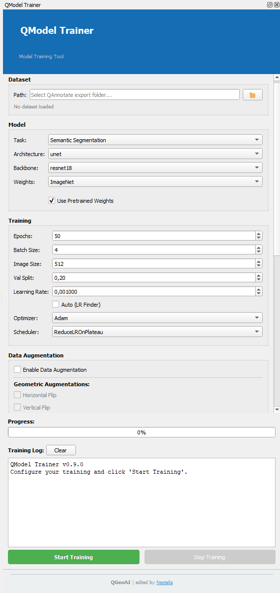 QGeoAI QModel Trainer UI