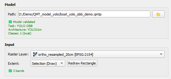 QGeoAI QPredict input configuration